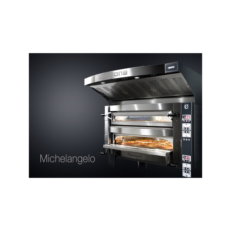 Elektrische statische pizzaoven Cuppone Michelangelo ML935/2CD &ndash; 2 kamers, elektromechanische bediening