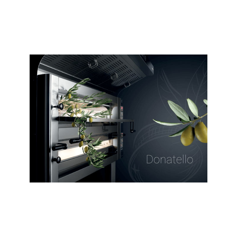 Statische elektrische pizzaoven Cuppone Donatello DN435/2CD &ndash; 2 kamers, elektromechanische bediening