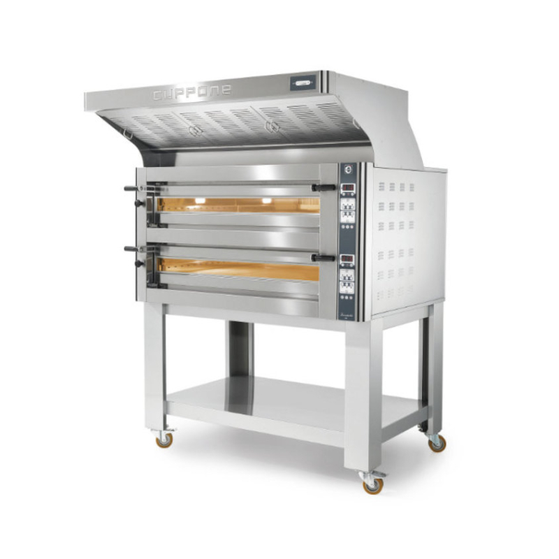 Statische elektrische pizzaoven Cuppone Donatello DN435/2CD &ndash; 2 kamers, elektromechanische bediening