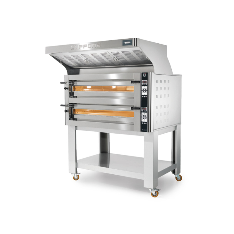 Statische elektrische pizzaoven Cuppone Donatello DN435/2CD &ndash; 2 kamers, elektromechanische bediening