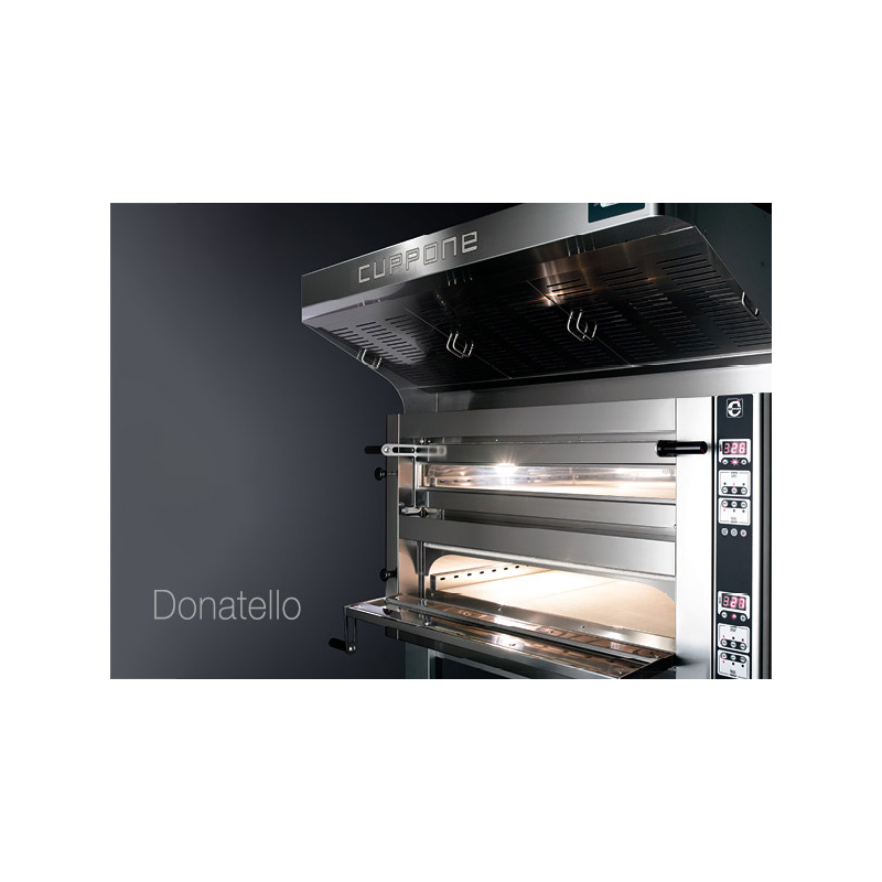 Statische elektrische pizzaoven Cuppone Donatello DN435/2CD &ndash; 2 kamers, elektromechanische bediening