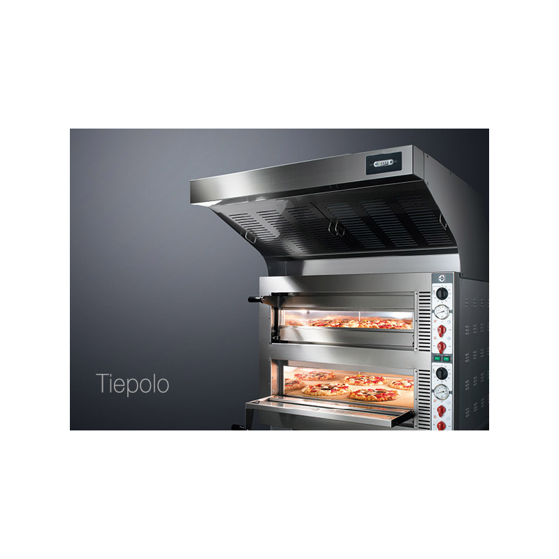 Statische elektrische pizzaoven Cuppone Tiepolo 635L, 2 kamers, elektromechanische bediening &ndash; TP635L/2CM