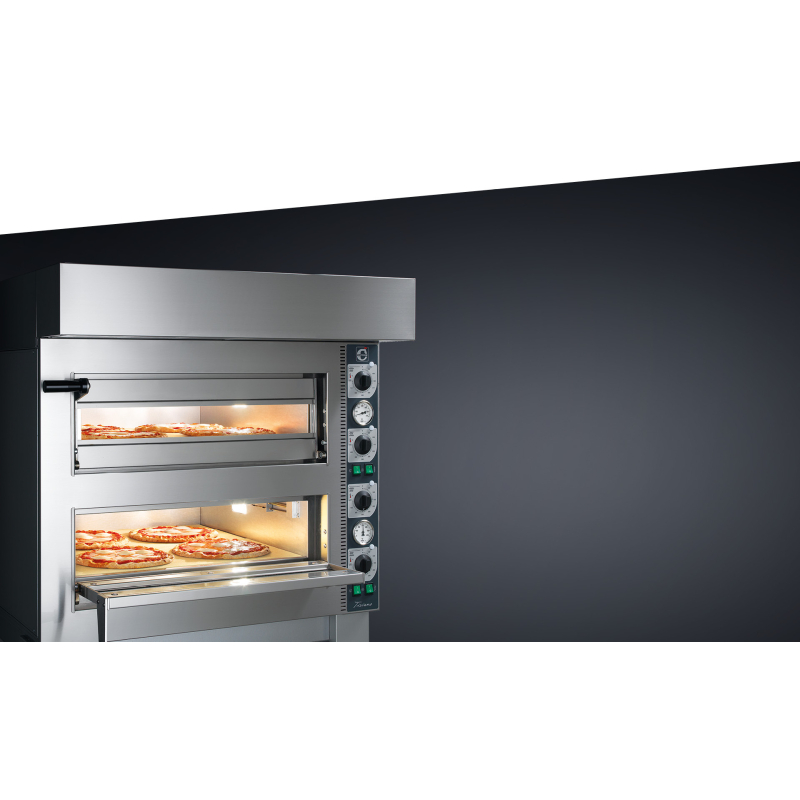 Statische elektrische pizzaoven Cuppone Tiziano 420, 2 kamers, elektromechanische bediening &ndash; TZ420/2M
