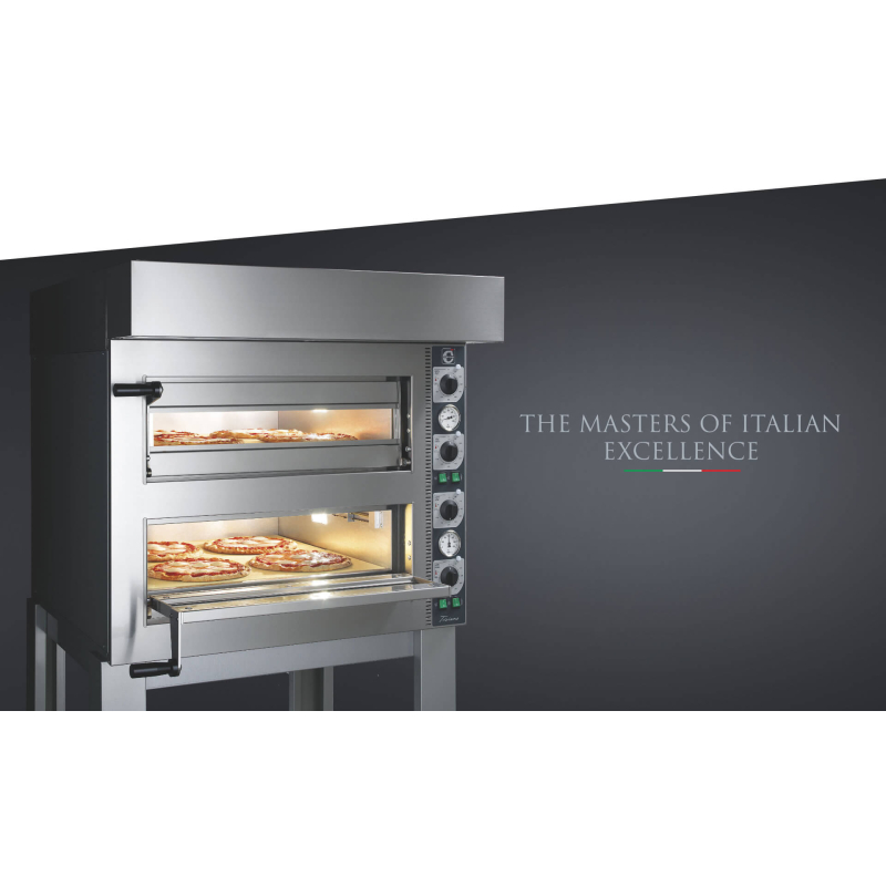Statische elektrische pizzaoven Cuppone Tiziano 425, 2 kamers, elektromechanische bediening &ndash; TZ425/2M