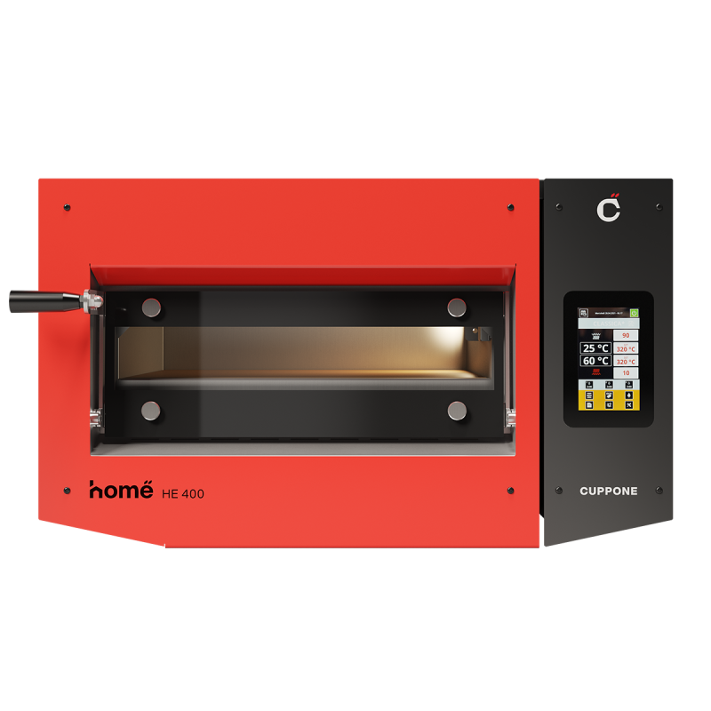 Statische elektrische pizzaoven Cuppone Home HE 400 met aanraakbediening en gezandstraalde cordierietsteen &ndash; HE400/1TS