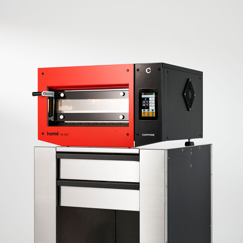 Statische elektrische pizzaoven Cuppone Home HE 400 met aanraakbediening en gezandstraalde cordierietsteen &ndash; HE400/1TS
