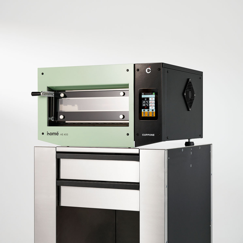 Statische elektrische pizzaoven Cuppone Home HE 400 met aanraakbediening en gezandstraalde cordierietsteen &ndash; HE400/1TS