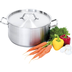 Marmite basse avec couvercle, acier, &Oslash; 400 mm, V 31,4 l -&hellip;
