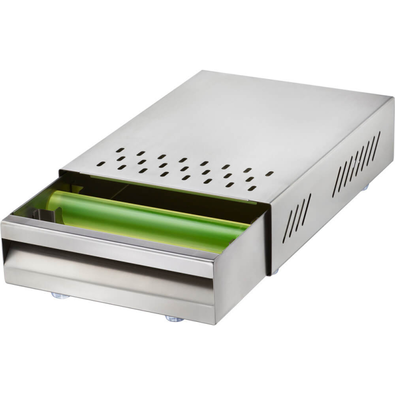 Tiroir inox avec pare-chocs moulin Stalgast &mdash; 486018 &mdash; largeur 245 mm