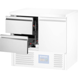 Module &agrave; deux tiroirs pour table r&eacute;frig&eacute;r&eacute;e GN 1/1 avec&hellip;