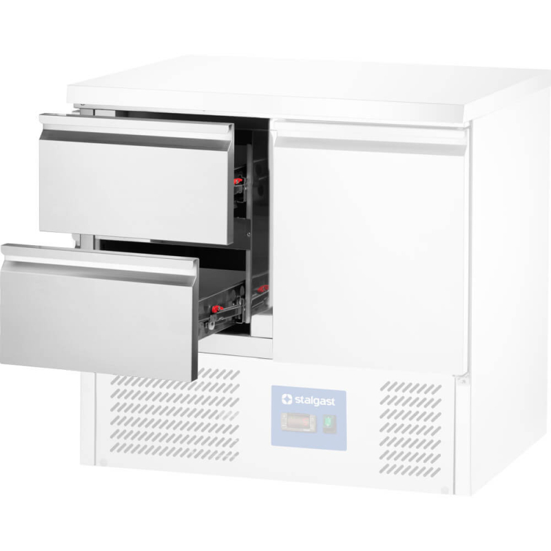 Module &agrave; deux tiroirs pour table r&eacute;frig&eacute;r&eacute;e GN 1/1 avec groupe en partie basse Stalgast &mdash; 831001