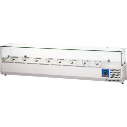 Vitrine r&eacute;frig&eacute;r&eacute;e sup&eacute;rieure avec vitre, 8 x GN 1/4 -&hellip;