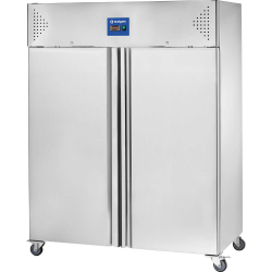Armoire r&eacute;frig&eacute;r&eacute;e inox 2 portes, GN 2/1, V 1300 l -&hellip;