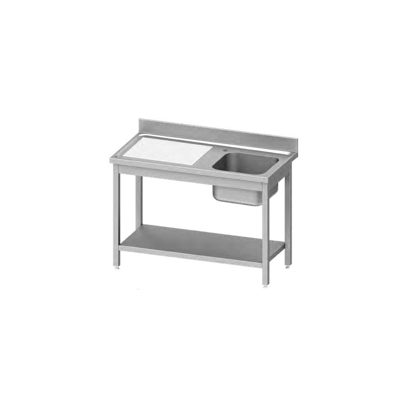 Plonge un bac avec &eacute;tag&egrave;re Stalgast &mdash; 954466140 &mdash; Easy Line &mdash; 1400 &times; 600 &times; 850 mm