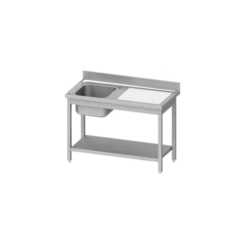 Spoeltafel met &eacute;&eacute;n bak en onderschap Stalgast &mdash; 954476140 &mdash; Easy Line &mdash; 1400 &times; 600 &times; 850 mm
