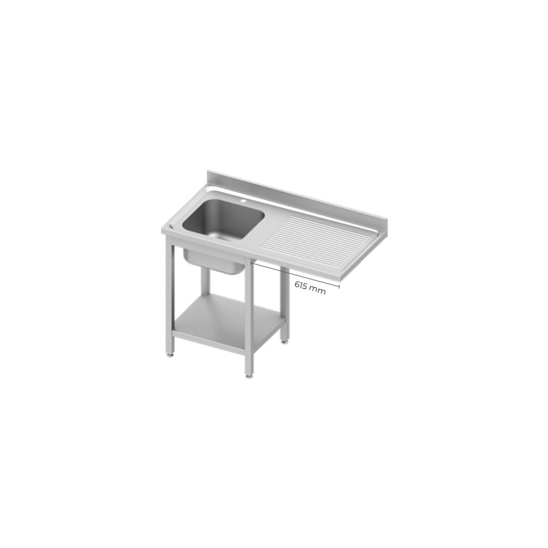 Plonge un bac avec emplacement pour r&eacute;frig&eacute;rateur ou lave-vaisselle Stalgast &mdash; 954907140 &mdash; Easy Line &mdash; 1400 &times; 700 &times; 900 mm