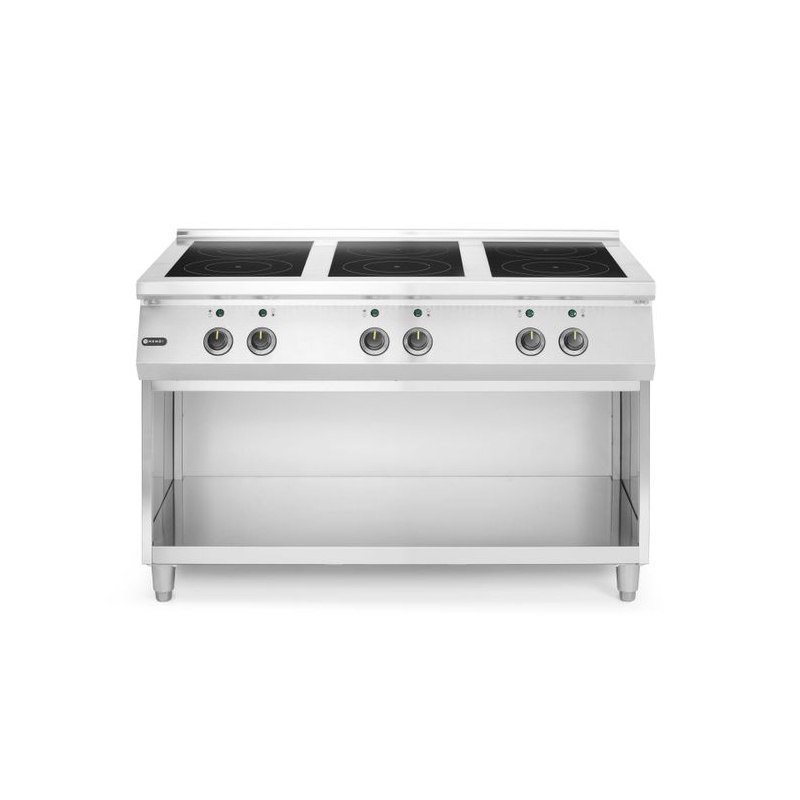 Inductiefornuis met 6 kookzones op poten HENDI 237397 &ndash; 25,5 kW