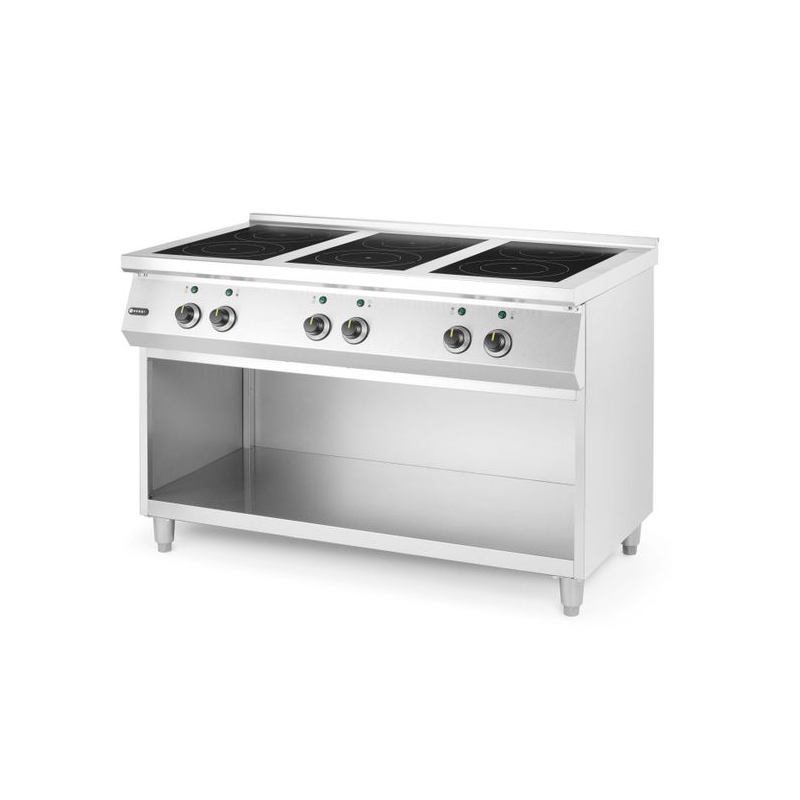 Inductiefornuis met 6 kookzones op poten HENDI 237397 &ndash; 25,5 kW