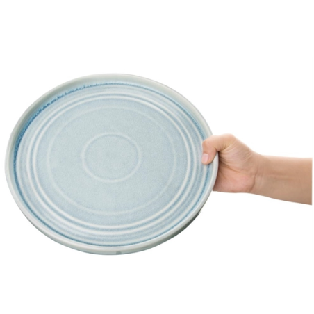 Assiette plate bleu cristallin Olympia Cavolo 27 cm
