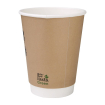 Gobelets boissons chaudes compostables en PLA double paroi Fiesta Green 355ml (x500)