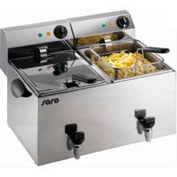 Friteuse &eacute;lectrique professionnel deux cuves 8L - SARO