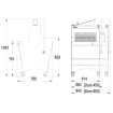 Afmetingen van de halfautomatische framesnijmachines duro 450 en duro 600