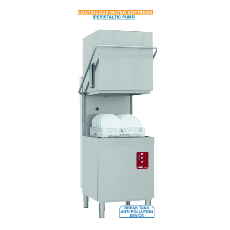 Lave-vaisselle capot 500x500 + r&eacute;cup&eacute;rateur bu&eacute;e Diamond - D26/6B-RC