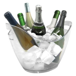 Transparante champagne emmer 6 flessen