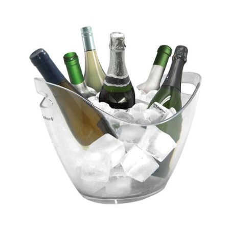 Transparante champagne emmer 6 flessen