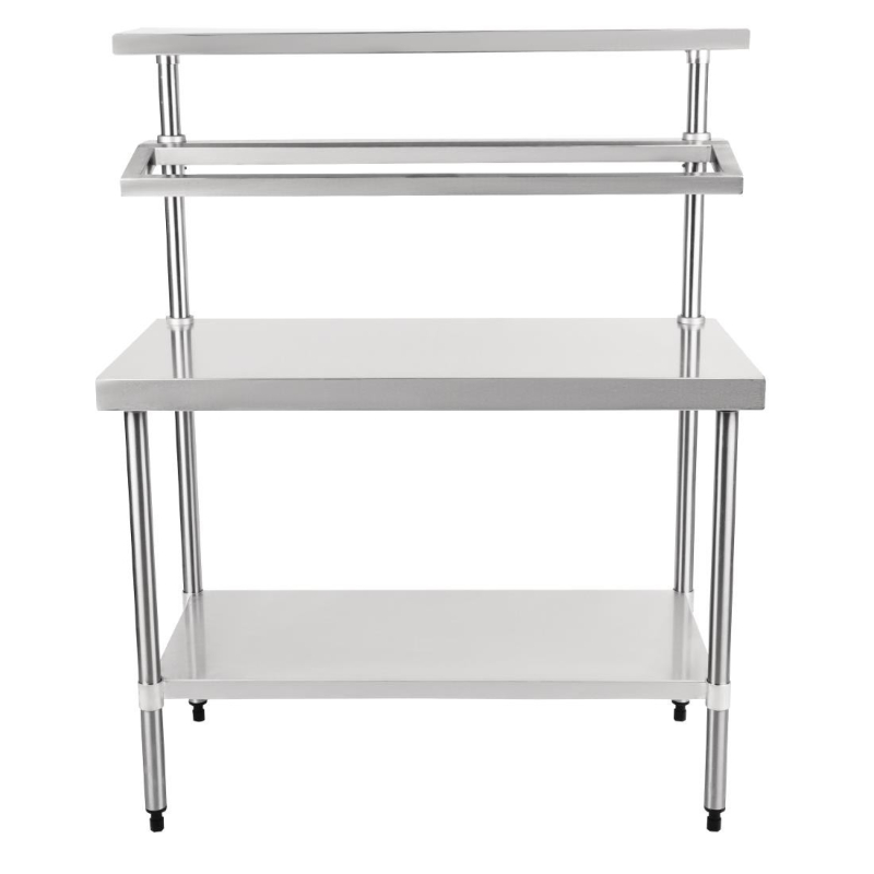 Table de pr&eacute;paration avec sous-tablette et &eacute;tag&egrave;re inox Vogue 1200x600