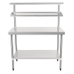 Vogue 1200x600 roestvrij stalen voorbereidingstafel met onderblad en legbord