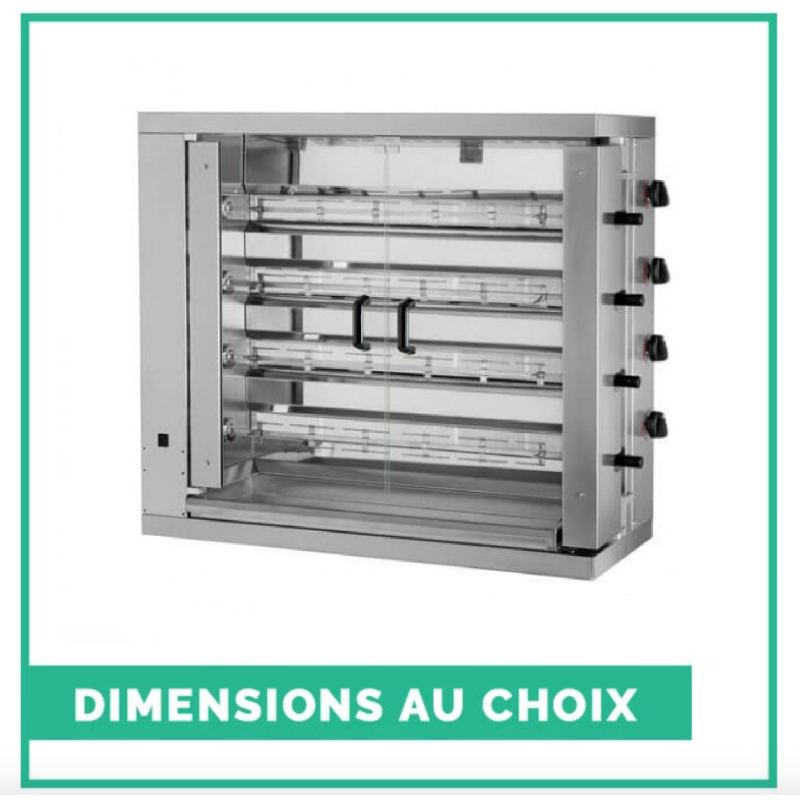 Professionele rotisserie met 4 enkele spindels - MCM