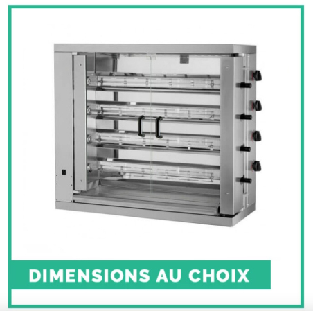 Professionele rotisserie met 4 enkele spindels - MCM