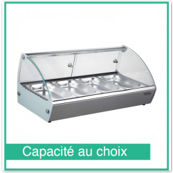 Verwarmde vitrine 4 - 6 GN 1/3 containers