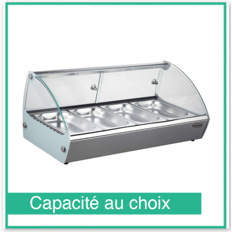 Verwarmde vitrine 4 - 6 GN 1/3 containers