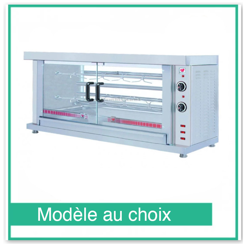 Elektrische rotisserie met 2 of 3 spindels