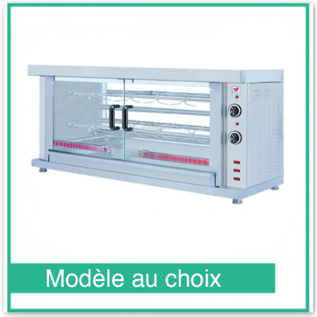 Elektrische rotisserie met 2 of 3 spindels