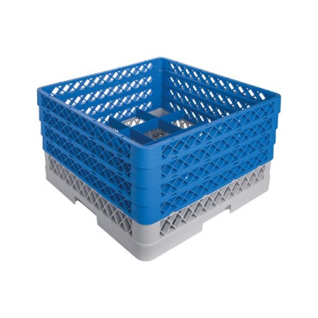 Rek met verlengstukken voor 4-traps afwasmachine
