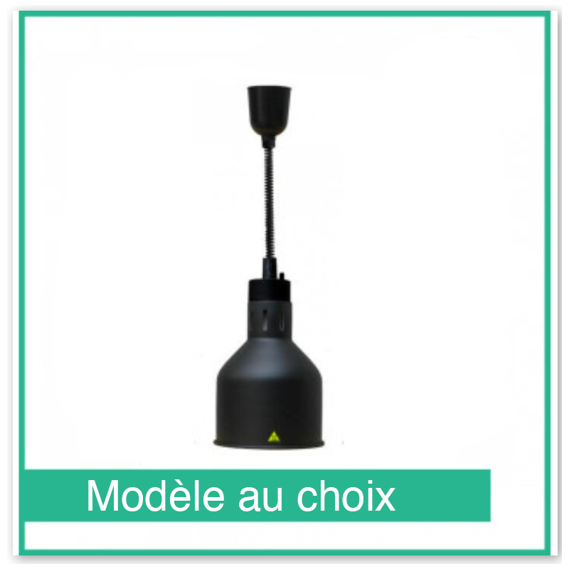 Lampe Chauffante Aliment 250W Autonome Argentée - Tuyau Extensible 70cm Pour Buffet Restaurant