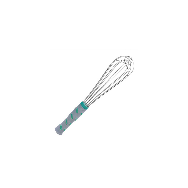 Fouets - inox, 6 fils &eacute;pais, poign&eacute;e plastique antid&eacute;rapant 300 mm