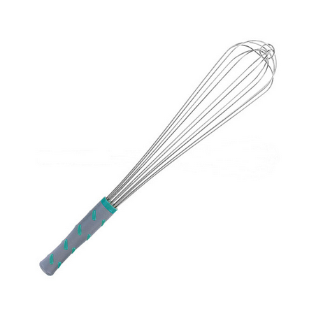 Fouets - inox, 6 fils &eacute;pais, poign&eacute;e plastique antid&eacute;rapant 450 mm