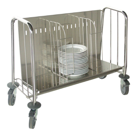 Roestvrij stalen trolley 200 platen - SOFINOR