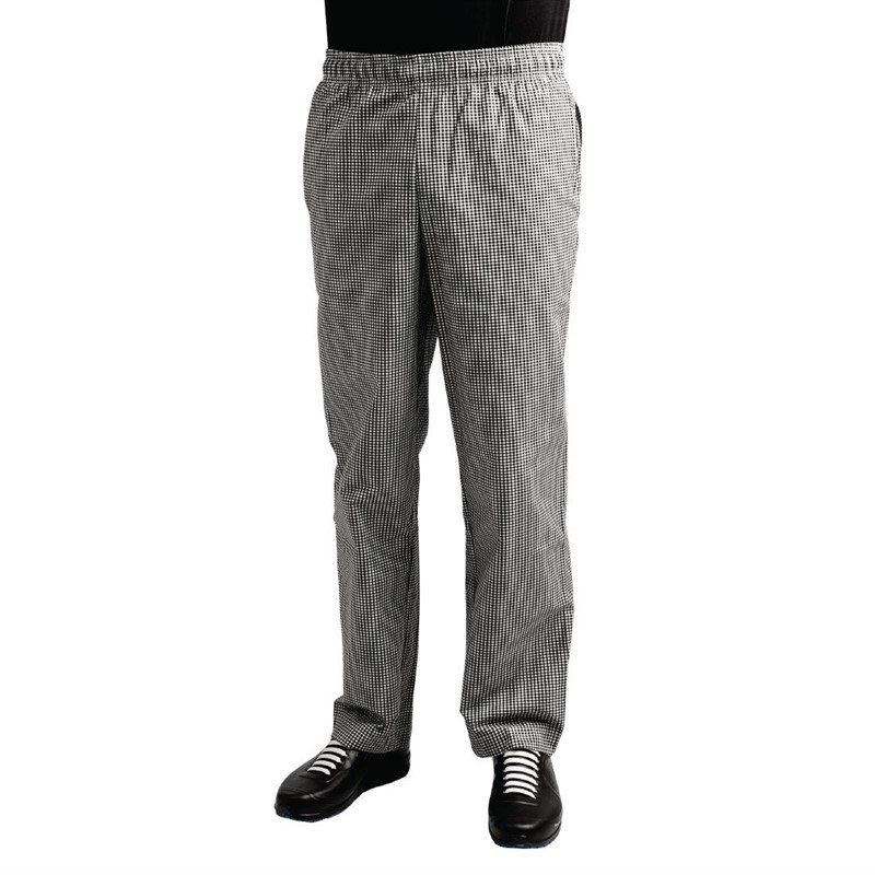 Pantalon de cuisine - Petits carreaux noirs, Taille XS - A026T-XS - Whites Chefs Clothing