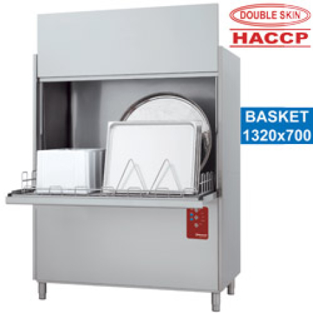 Batterijwasmachine met mand (1320x700 mm) Pauze tank - DP32L/8P
