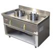 Fourneau wok avec 2 br&ucirc;leurs