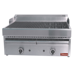 Gas-stoomgrill met gietijzeren rooster