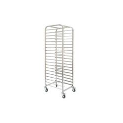 Chariot Inox 600X400Mm - 20 Niv - Type H Aisi 441 - Roues Fourches Zinguees