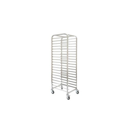 Chariot Inox 600X400Mm - 20 Niv - Type H Aisi 441 - Roues Fourches Zinguees
