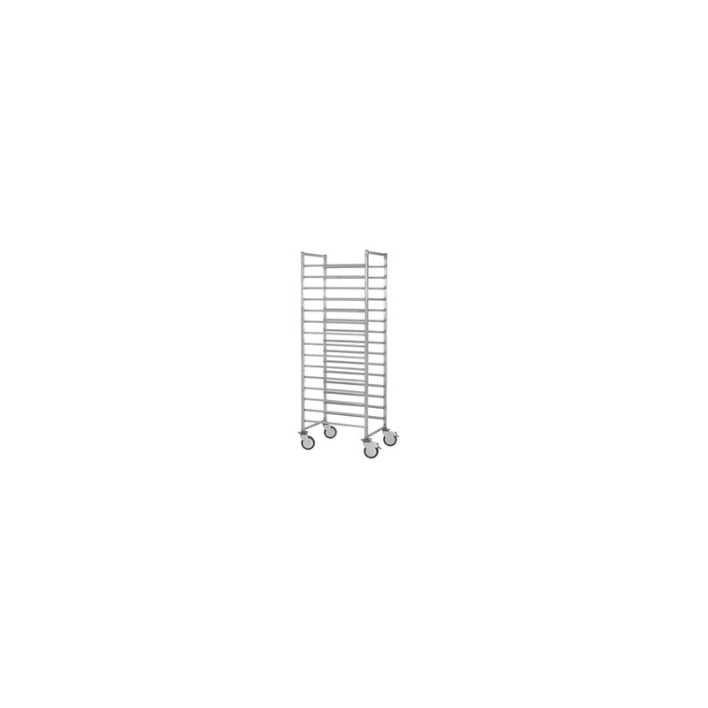 Chariot Inox 600X400 Mm - 20 Niveaux 2 Roues Avec - 2 Sans Freins