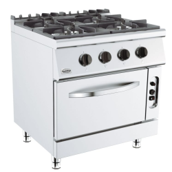 4-pits gasfornuis Met gasoven